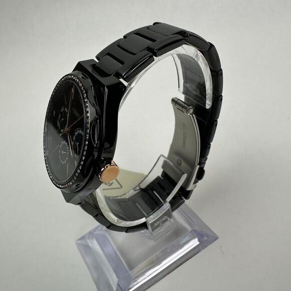 Fossil His and Her Multifunction Black Rose gold Day & Date Watch BQ2645SET main image 11